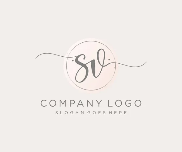 Logo Femenino Utilizable Para Naturaleza Salón Spa Cosméticos Logos Belleza — Archivo Imágenes Vectoriales