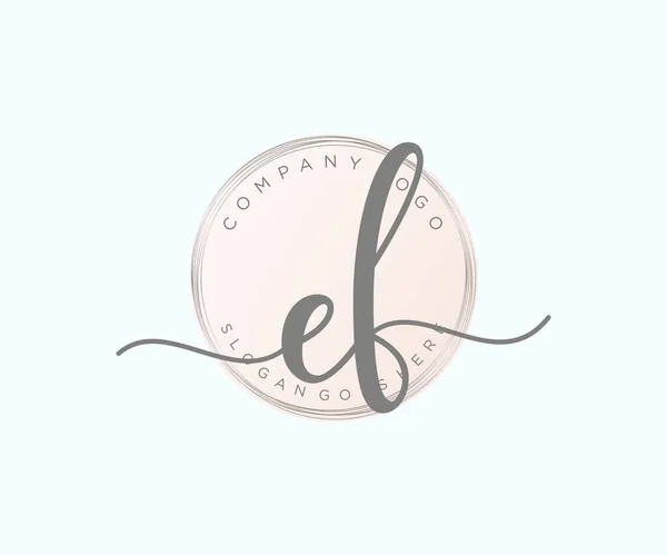 Feminine Logo Usable Nature Salon Spa Cosmetic Beauty Logos Flat — Stock Vector