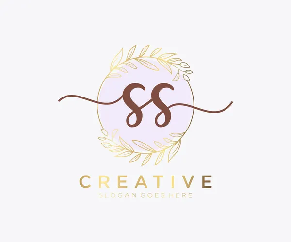 Logo Féminin Utilisable Pour Les Logos Nature Salon Spa Cosmétiques — Image vectorielle