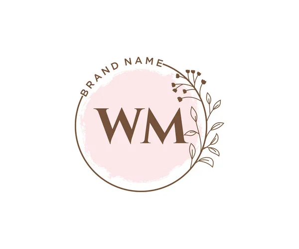 Feminin Logotyp Användbar För Natur Salong Spa Kosmetiska Och Skönhet — Stock vektor
