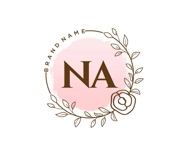 Feminines Logo Geeignet Für Natur Salon Spa Kosmetik Und Beauty — Stockvektor