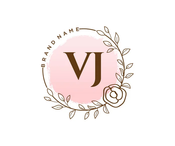 Logo Femenino Utilizable Para Naturaleza Salón Spa Cosméticos Logos Belleza — Vector de stock