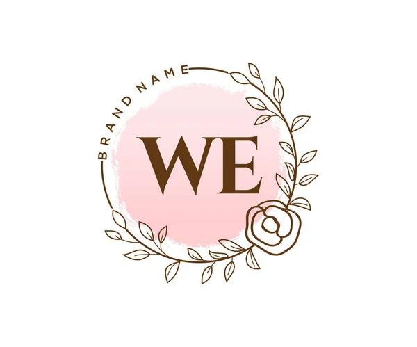 Logotipo Femenino Utilizable Para Naturaleza Salón Spa Cosméticos Logos Belleza — Vector de stock