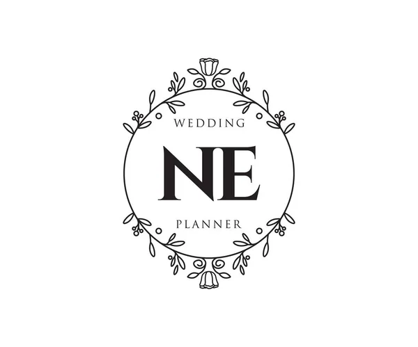 Initialen Brief Hochzeit Monogramm Logos Sammlung Handgezeichnete Moderne Minimalistische Und — Stockvektor