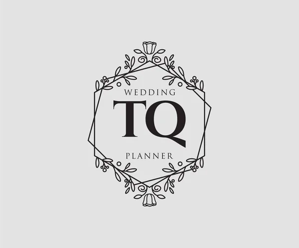 Initialen Brief Hochzeit Monogramm Logos Sammlung Handgezeichnete Moderne Minimalistische Und — Stockvektor