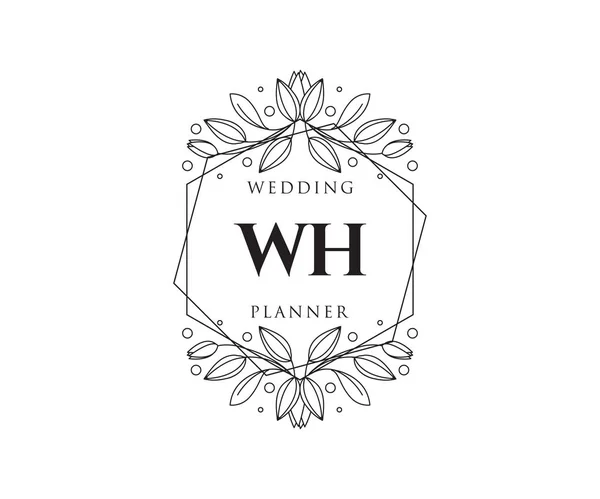 Initialen Brief Hochzeit Monogramm Logos Kollektion Handgezeichnete Moderne Minimalistische Und — Stockvektor