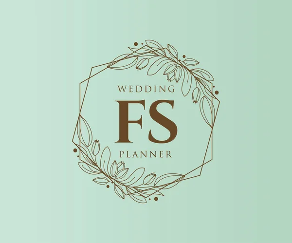 Initialen Brief Hochzeit Monogramm Logos Sammlung Handgezeichnete Moderne Minimalistische Und — Stockvektor