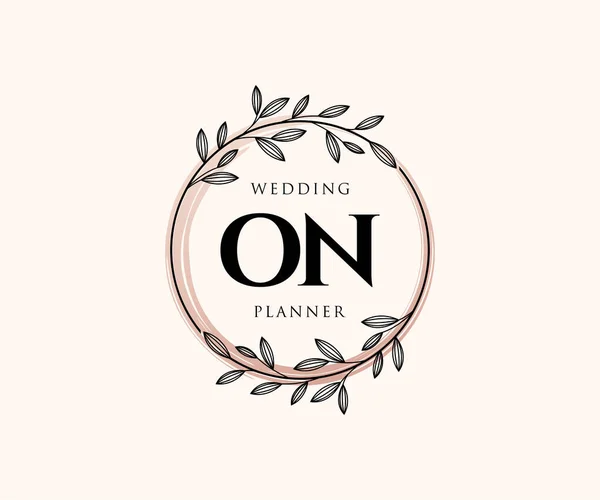 Oninitials Brief Hochzeit Monogramm Logos Sammlung Handgezeichnete Moderne Minimalistische Und — Stockvektor