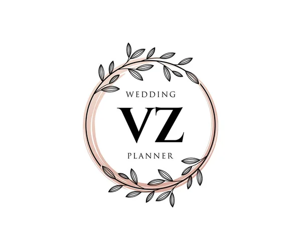 Initialen Brief Hochzeit Monogramm Logos Sammlung Handgezeichnete Moderne Minimalistische Und — Stockvektor