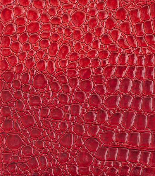 Rött läder mosaik konsistens. — Stockfoto