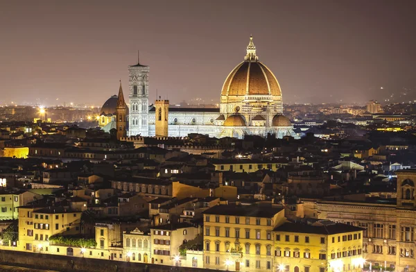 Florenz in der Nacht, Italien — Stockfoto