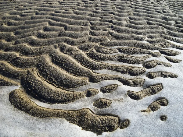 Bevroren zand en ijs patroon. — Stockfoto