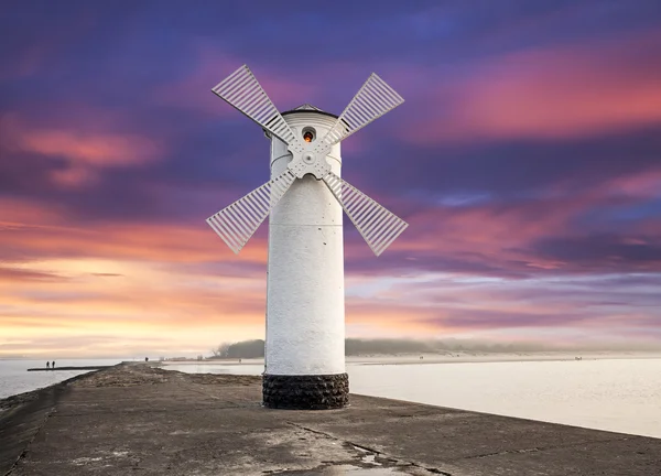 Lighthouse windmill — Stock Photo, Image