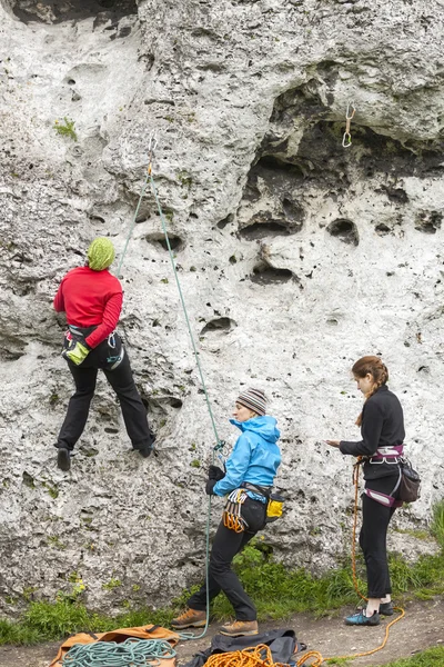 Female climbers, active women. — Stock Photo, Image