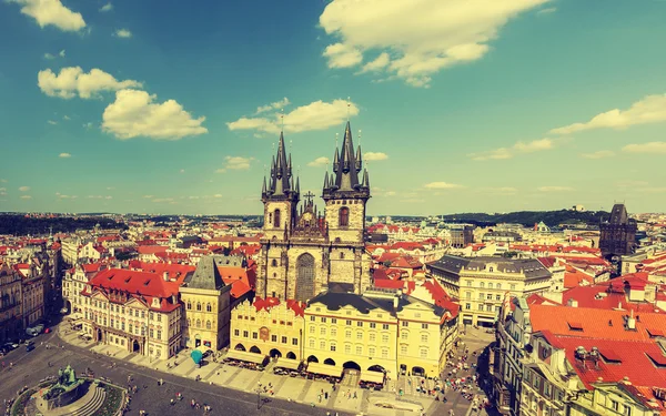 Praag, Tsjechische Republiek, vintage retro stijl. — Stockfoto