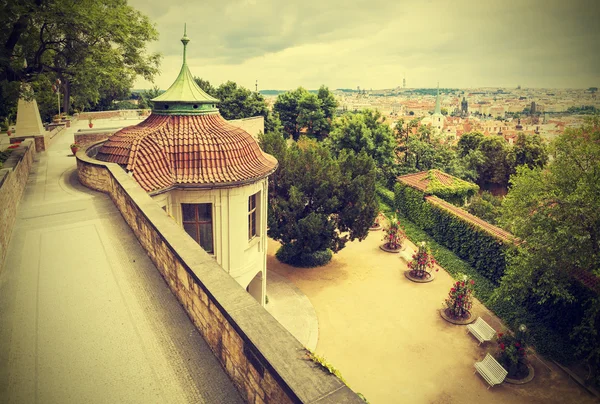 Vista de Praga, República Checa, estilo retro vintage . — Fotografia de Stock