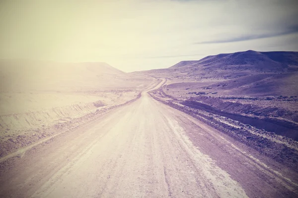 Винтажная фотография знаменитой дороги, шоссе 40, Патагония, южный Ар — стоковое фото