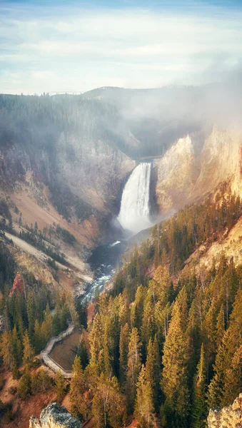 Cascata Del Fiume Yellowstone Nel Parco Nazionale Yellowstone Wyoming Stati — Foto Stock