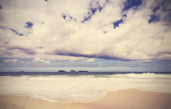 Antika arka plan. rio de Janeiro, Brezilya Retro beach — Stok fotoğraf