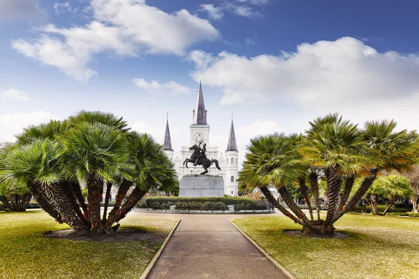 Jackson Square em French Quarter of New Orleans, EUA — Fotografia de Stock