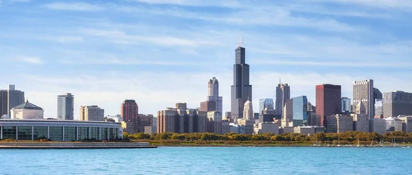 Chicago Waterfront Een Zonnige Dag Usa — Stockfoto