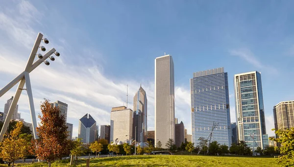 Panorama Centre Ville Chicago Par Une Journée Ensoleillée Usa — Photo