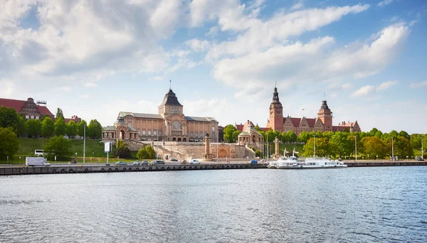Panoramik Szczecin Waterfront Polonya — Stok fotoğraf
