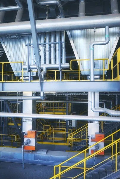 Interior Waste Incineration Plant Industrial Infrastructure Concept Color Toning Applied — Foto de Stock