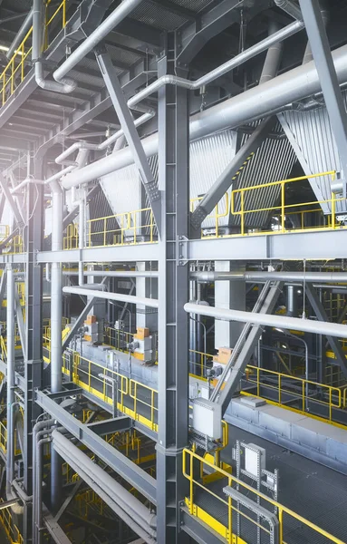Interior Waste Incineration Plant Industrial Infrastructure Concept — Stockfoto