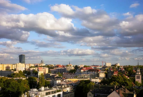 Cloudscape City Szczecin Poland — Foto Stock