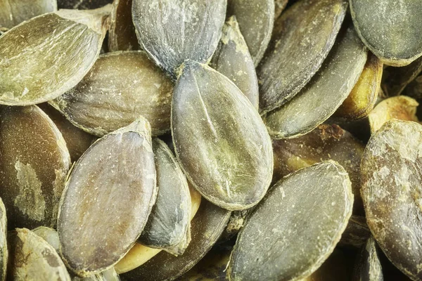 Immagine Ravvicinata Dei Semi Zucca Focus Selettivo — Foto Stock