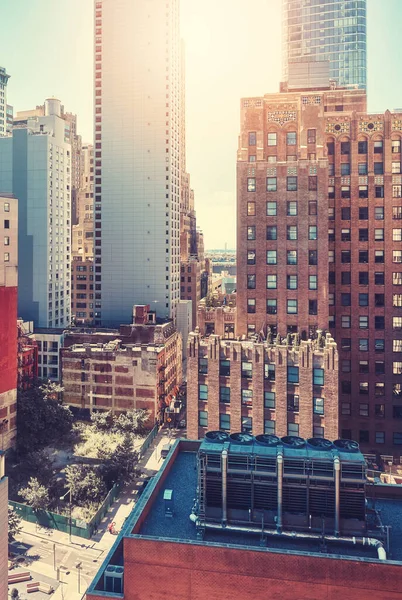 Imagen Tonificada Color Arquitectura Ciudad Nueva York Manhattan — Foto de Stock