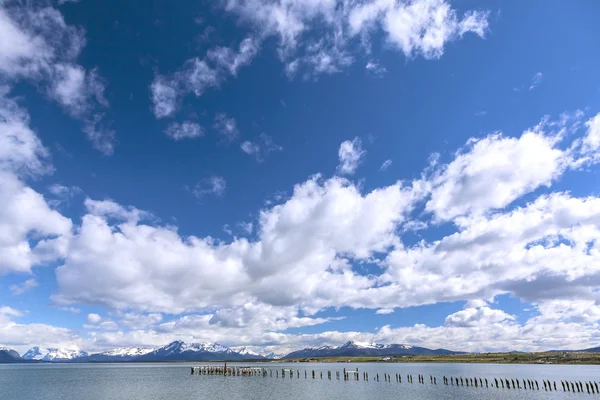 Download Sky With Clouds Over Mountains And Lake Sunlight Relax Stock Photo 49996925