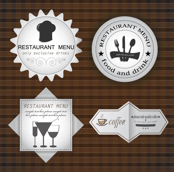 Café y Restaurante — Vector de stock