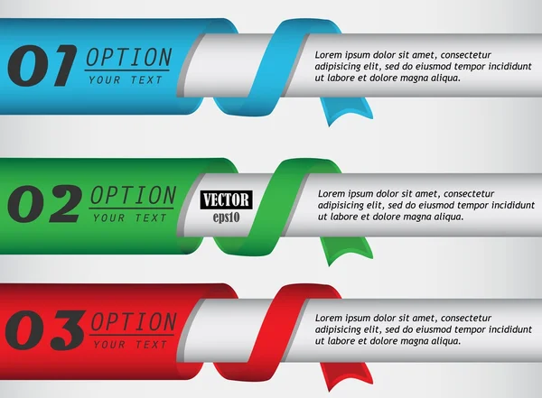 Horizontale Banner mit verschiedenen Optionen — Stockvektor