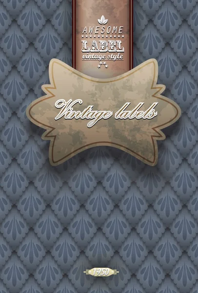 Realistische vintage etiket — Stockvector