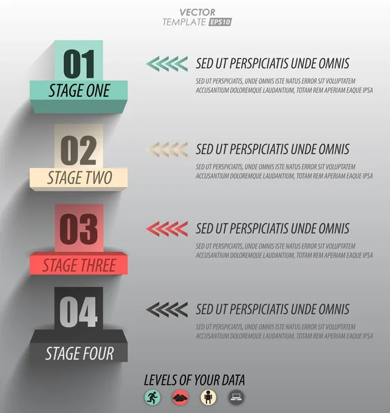 Niveles de sus datos — Vector de stock