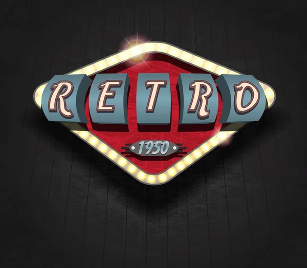 Retro icon - signboard — Stock Vector