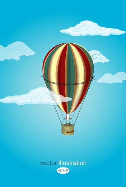 Ballon à air contre le ciel bleu — Image vectorielle