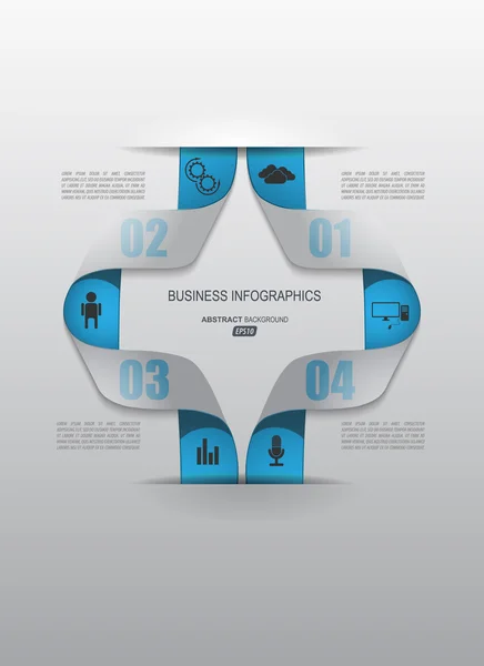 Fita infográfica abstrata — Vetor de Stock