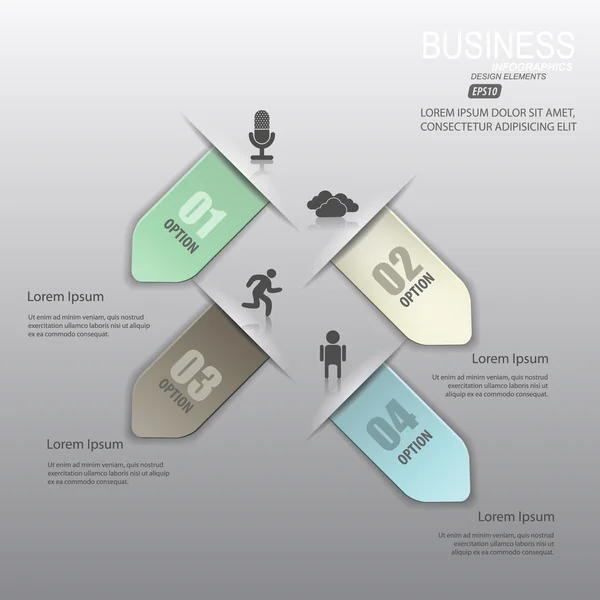 Infografías originales del negocio vectorial — Archivo Imágenes Vectoriales