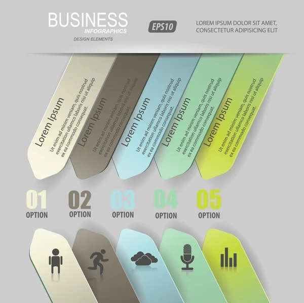 Infográficos de negócios vetoriais originais — Vetor de Stock