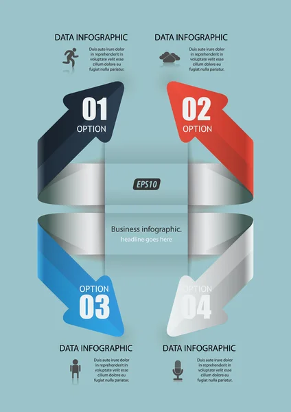 Flechas vectoriales con los datos — Vector de stock