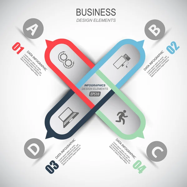 Infográfico de negócios — Vetor de Stock