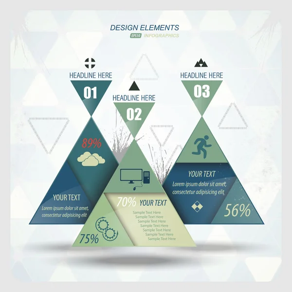 Design triangolare — Vettoriale Stock