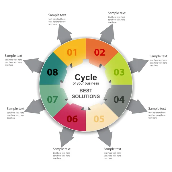 Pattern of cyclical processes — Stock Vector