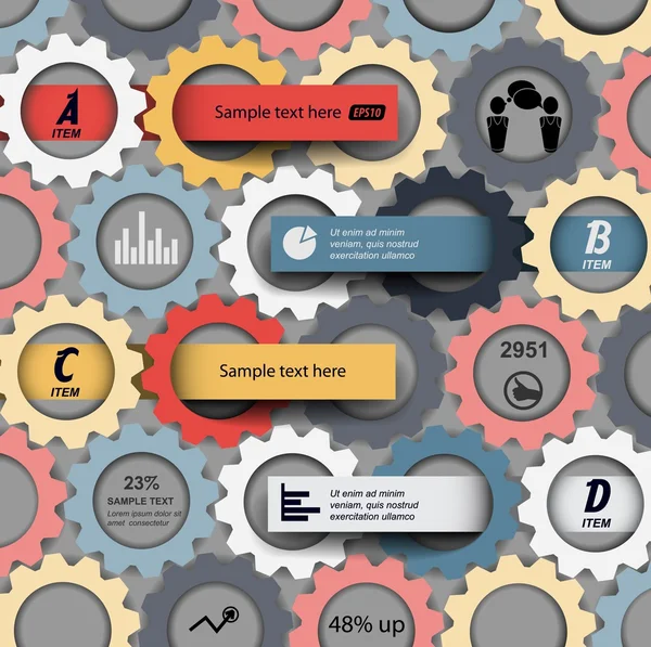 Business template mechanism — Stock Vector