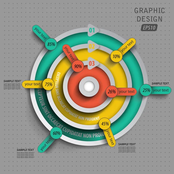 Flat design of presentation data — ストックベクタ