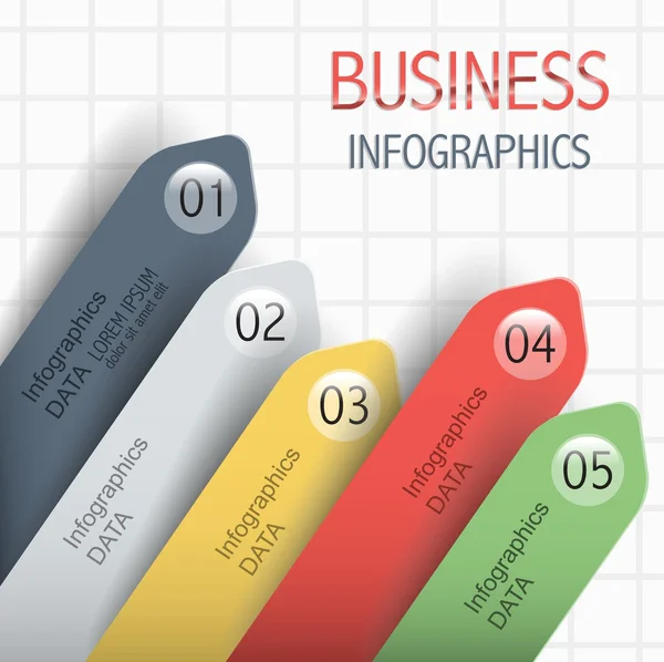 Cintas de colores con datos — Vector de stock