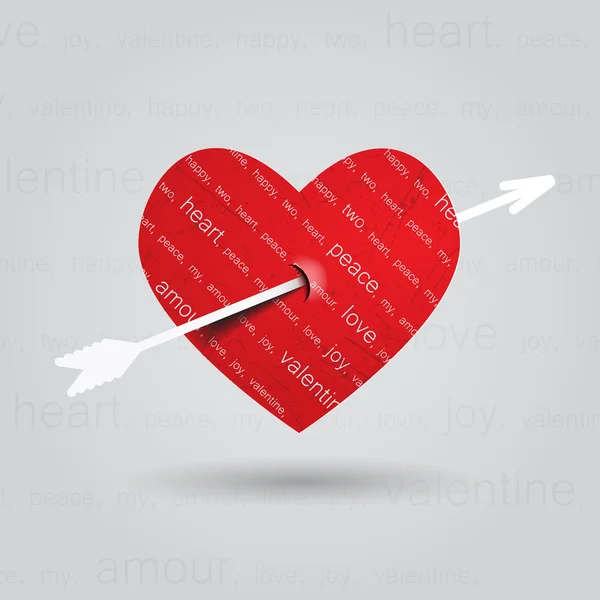 Heart with an arrow — Stock Vector